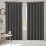 2x Blockout Curtains Panels 3 Layers Charcoal-1910113273009803270