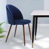 Levede 2x Dining Chairs Seat French Navy-1910113283160018951