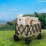 Lambu Folding Wagon Cart Khaki-1937319807565303815