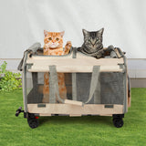 Pawz Pet Carrier 4 Wheel Portable Rolling Foldable-1937319817166065671