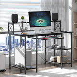 Levede Office Gaming Computer Desk Black-1937319785868169223