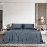 Dreamz 4pcs Queen Size 100% Bamboo Bed Sheet Set in Charcoal lColour-1910113201975070727