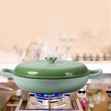 TOQUE 3.5L Enamel Dutch Oven Pan in Green Colour-1910112821052575751
