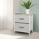 Levede Chest of 2 Drawers Bedside Table Beige-1910113286813257734