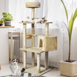 PaWz Cat Tree Toy Scratching Post Scratcher Beige-1910113147763691527