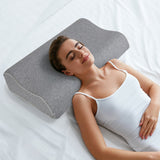 Dreamz Memory Foam Pillow Pillowcase Supprt Grey Rebound-1937319821079351303