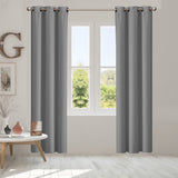2x Blockout Curtains Panels 3 Layers Grey-1910113267234246662