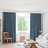 Marlow 2XBlockout Curtains Chenille 132x250 Blue-1910113279372562439