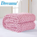 Dreamz Knitted Weighted Blanket Chunky Pink Double 7KG-1910113226746630151