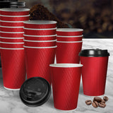 1000 Pcs 16oz Disposable Takeaway Coffee Red-1910113173768376327