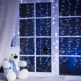 500 LED Curtain Fairy String Lights Cool White-1910113305087840263