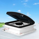 Manan Caravan Roof  Vent Hatch RV Shower Air Exhaust 12V Fan LED Light Trailer-1933017403982221319