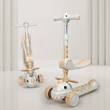 BoPeep Foldable Kids Scooter Flip-able Seat Beige-1910112181807091718