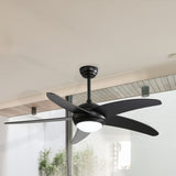Spector 52'' Ceiling Fan LED Light DC Black-1910113053270216711