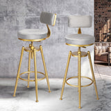 Levede 1x Bar Stools Kitchen Stool Chair Grey-1910113238377435143