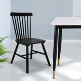 Levede 2x Dining Chairs Kitchen Winsor Black-1910113281712984071