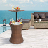 Levede Cooler Ice Bucket Table Bar Outdoor Brown-1919892869234167815