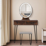 Levede Dressing Table LED Light Strip Brown-1917016716320313351