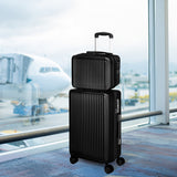 Slimbridge Luggage Suitcase Trolley Black 2pc 14"+20"-1910112844318380039