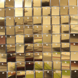 NNEOBA Light Gold Shimmer Wall Backdrop – 18 pcs Decorative Panels Glitter