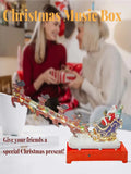 NNEOBA Light-Up Christmas Village House Decoration Set with Santa Sleigh