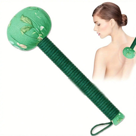 NNEOBA Long Handled Wormwood Massage Hammer Green