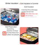 NNEOBA Small Insulated Lunch Box Bag for Work Picnic (Black)