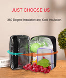 NNEOBA Small Insulated Lunch Box Bag for Work Picnic (Black)