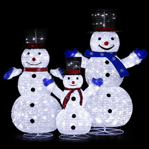 NNEDSZ 3 PCS Christmas Lights 330 LED Fairy Light Snowman Decorations Jingle Jollys