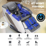 NNEDSZ Livemor 4D Massage Chair Electric Recliner Double Core Mechanism Massager Melisa White