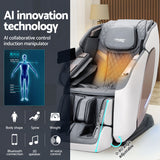 NNEDSZ Livemor 4D Massage Chair Electric Recliner Double Core Mechanism Massager Melisa White