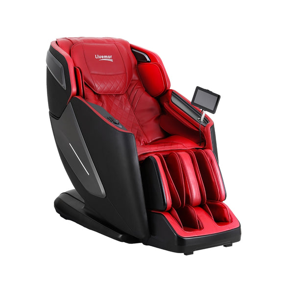 NNEDSZ Livemor 4D Massage Chair Electric Recliner Home Massager Red
