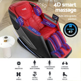 NNEDSZ Livemor 4D Massage Chair Electric Recliner Home Massager Red