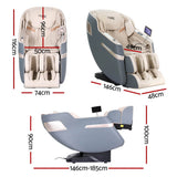 NNEDSZ Livemor 4D Massage Chair Electric Recliner Home Massager Gray Sina