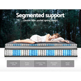 NNEDSZ Giselle Bedding 34cm Mattress Double Layer Pocket Spring Queen