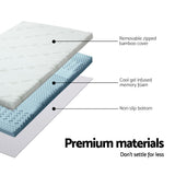 NNEDSZ Giselle Memory Foam Mattress Topper 7-Zone 8cm King Single