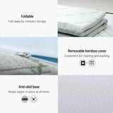 NNEDSZ Giselle Memory Foam Mattress Topper 7-Zone 8cm King Single