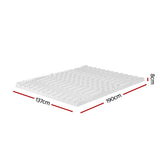 NNEDSZ Giselle Bedding Memory Foam Mattress Topper 7-Zone Airflow Pad 8cm Double White