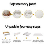 NNEDSZ Bedding Memory Foam Mattress Topper 7-Zone Airflow Pad 8cm Single White