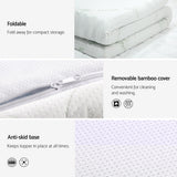 NNEDSZ Bedding Memory Foam Mattress Topper Cool Gel Bed Mat Bamboo 10cm Double