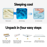 NNEDSZ Bedding Memory Foam Mattress Topper Cool Gel Bed Mat Bamboo 10cm Double