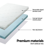 NNEDSZ Bedding Memory Foam Mattress Topper Cool Gel Bed Mat Bamboo 10cm King