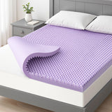 Giselle 5cm Memory Foam Mattress Topper Lavender Infused Egg Crate Pad Mat King