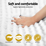 NNEDSZ Giselle Bedding Memory Foam Mattress Topper Egg Crate 5cm King Single