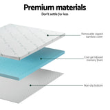 NNEDSZ Giselle Bedding Memory Foam Mattress Topper Ventilated Cool Gel 5cm Single