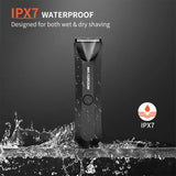 NNEOBA Waterproof Body Hair Trimmer SkinSafe Ceramic Blade Black