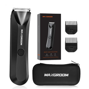 NNEOBA Waterproof Body Hair Trimmer SkinSafe Ceramic Blade Black
