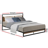 NNEDSZ Artiss Bed Frame Double Size Metal Bed Frame DANE