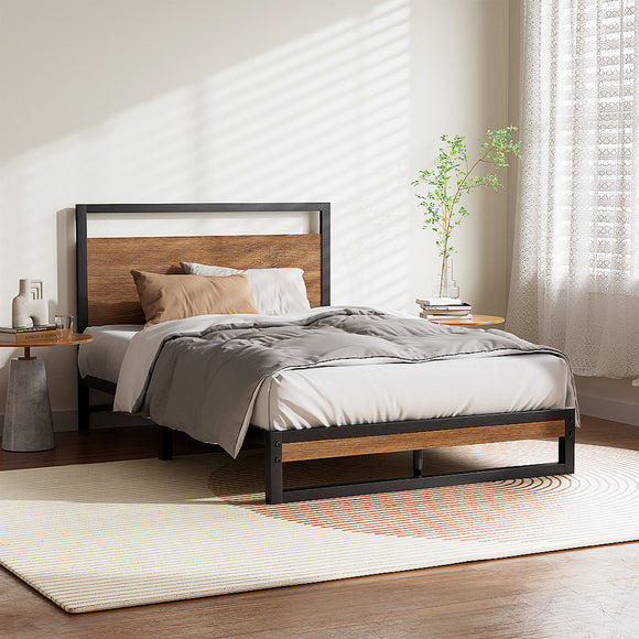 NNEDSZ Artiss Bed Frame Metal Bed Frame DANE - King Single