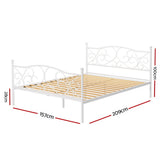 NNEDSZ Artiss Bed Frame Queen Size Metal Frame GROA